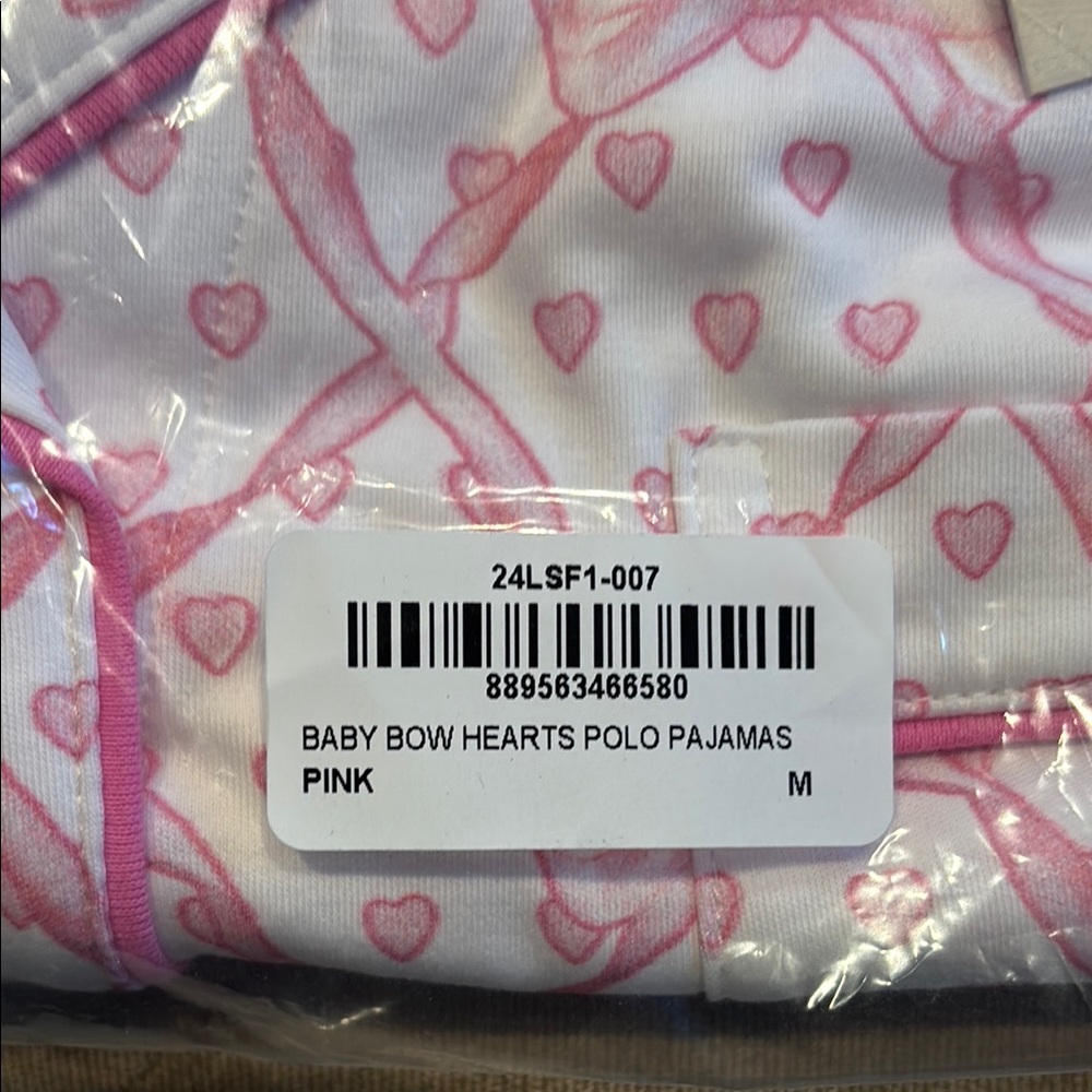 Roller Rabbit x LoveShackFancy Baby Bow Hearts Polo Pajama Set - Picture 2 of 4